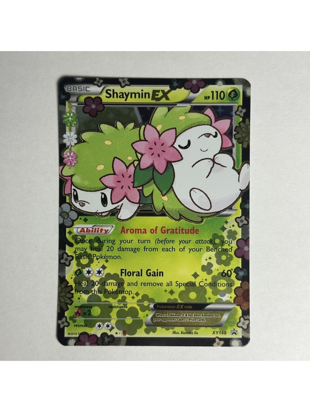 Pokemon Shaymin-EX XY148 Full Art Promo Card - Grass Type - 2016